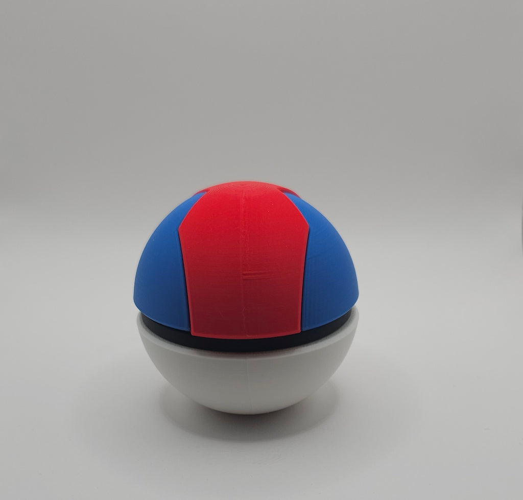 Pokemon 3D Printed Pokeball- Lure Ball Design- Unique Fan Art Collectible