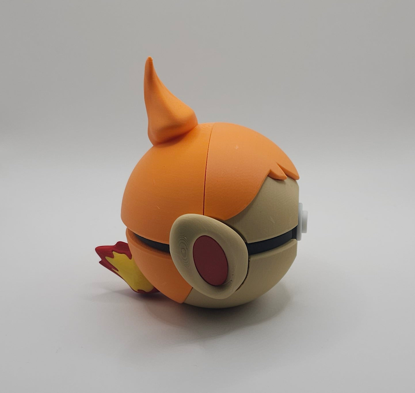 Pokemon Character Design- 3D Printed Pokeball- Chimchar- Unique Display Collectible