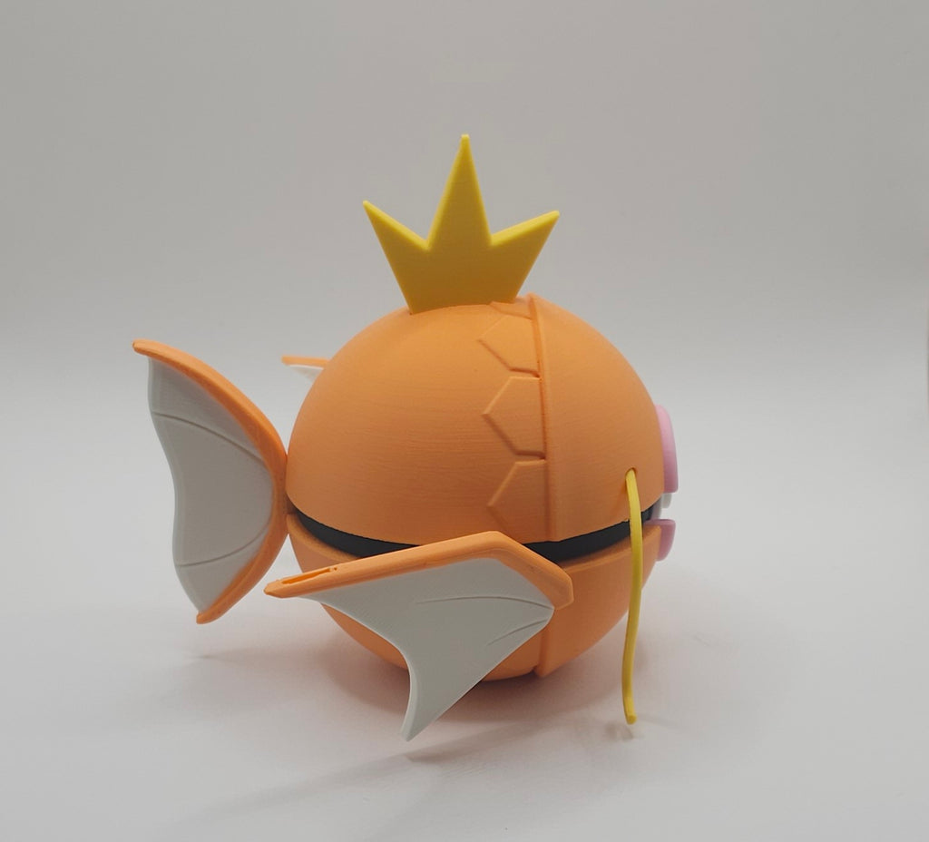 Pokemon Character Design - 3D Printed Pokeball - Magikarp - Unique Display Collectible