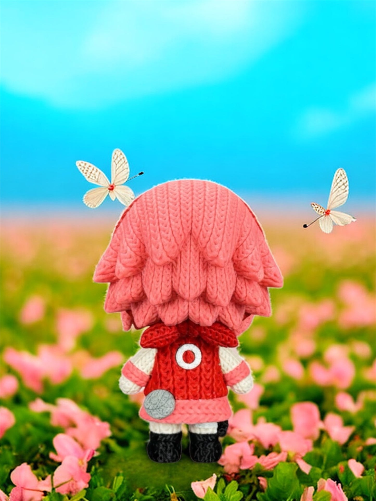 Knitted Design - 3D Printed Naruto inspired Character Figures - Unique Display Collectibles