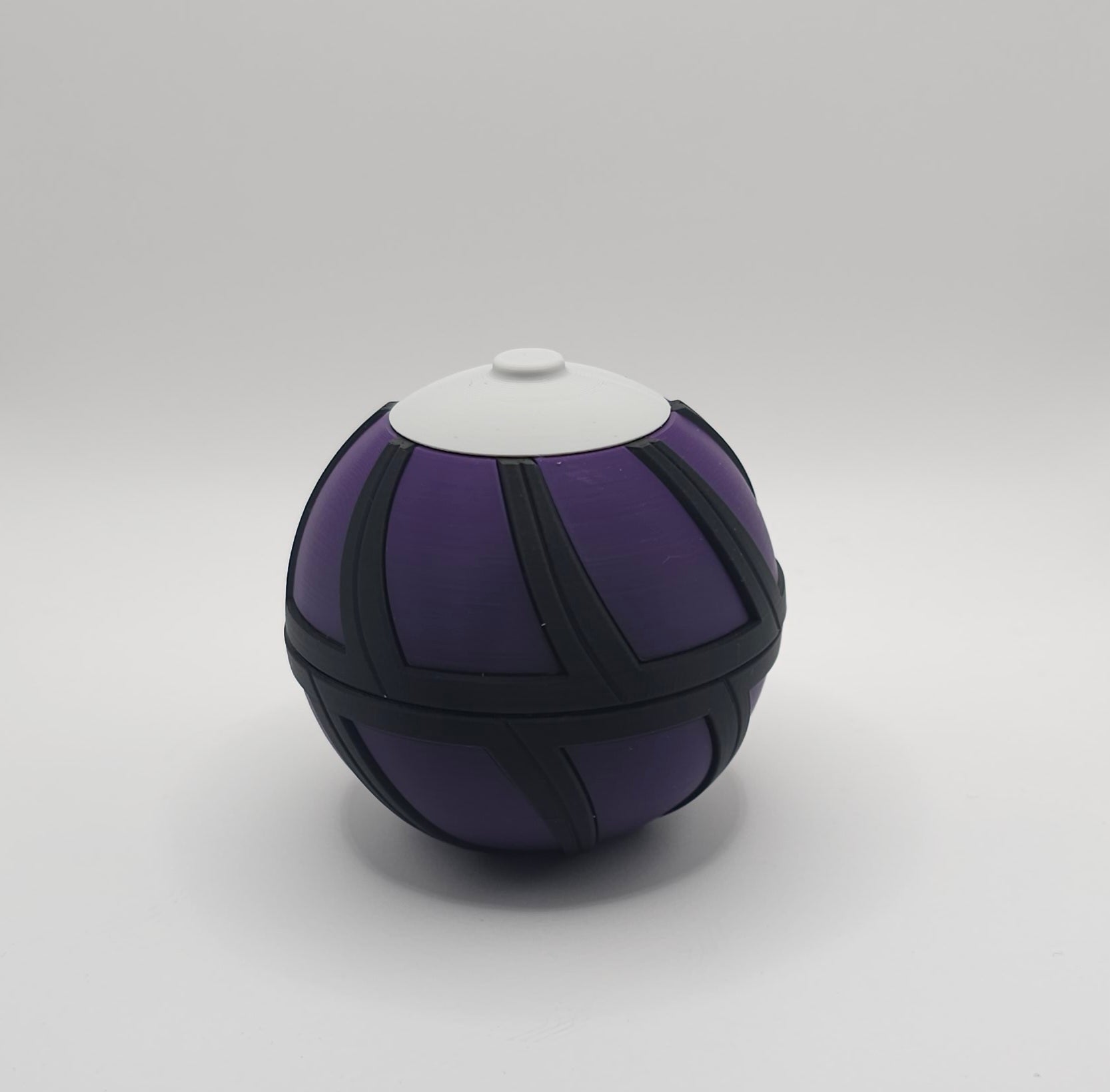 Pokemon 3D Printed Pokeball- Dark Ball Design- Unique Fan Art Collectible