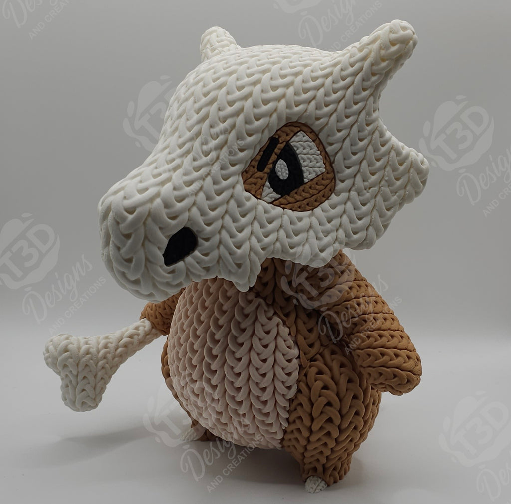 Cubone Knitted Design Figure