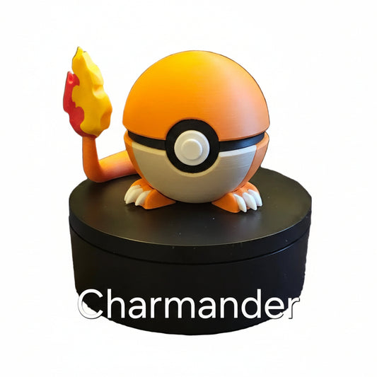 Pokemon Character Design- 3D Printed Pokeball- Charmander- Unique Display Collectible