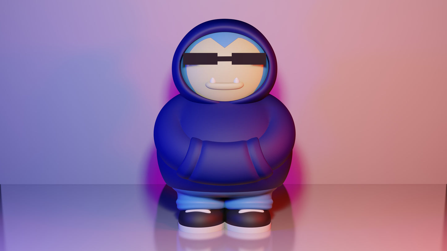 Urban Snorlax Design Figure- 3D Printed- Unique Display Collectible
