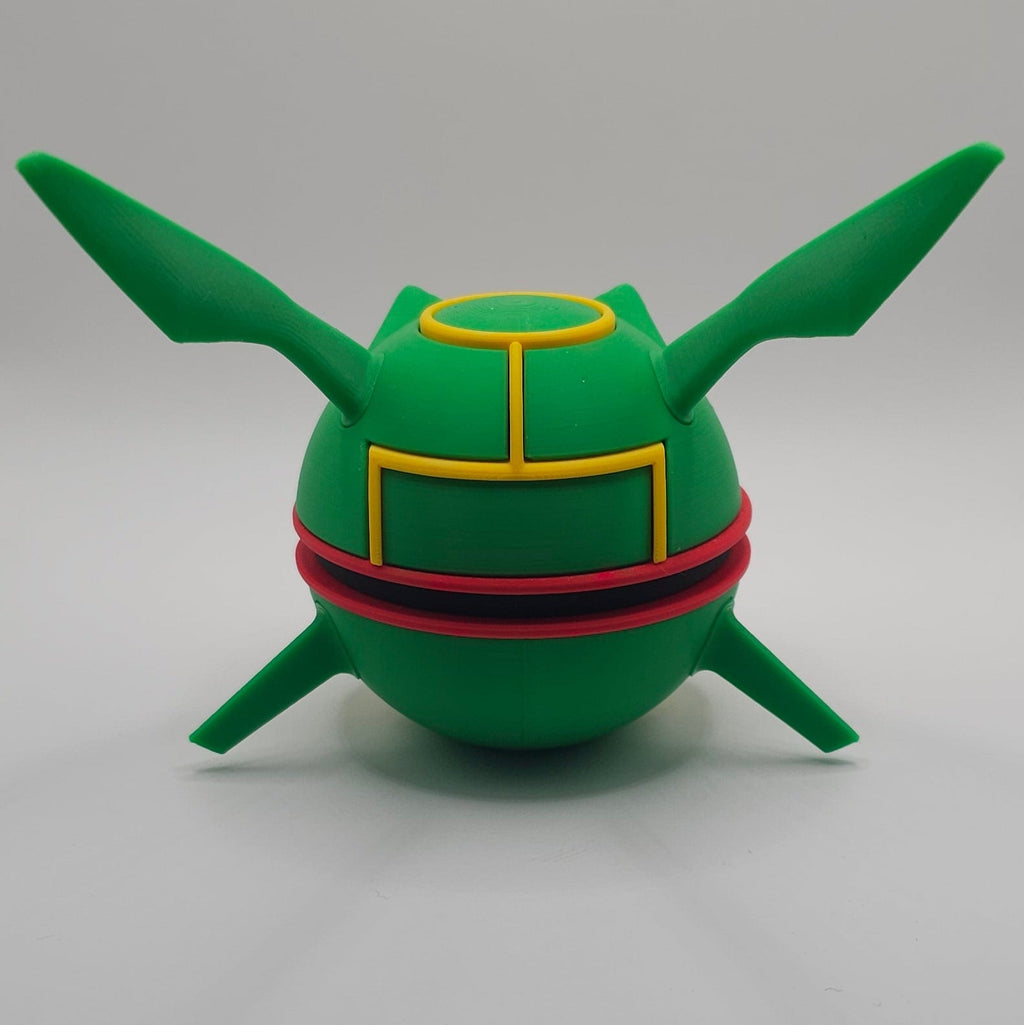 Pokemon Character Design 3D Printed Pokeball- Rayquaza - Unique display Collectible