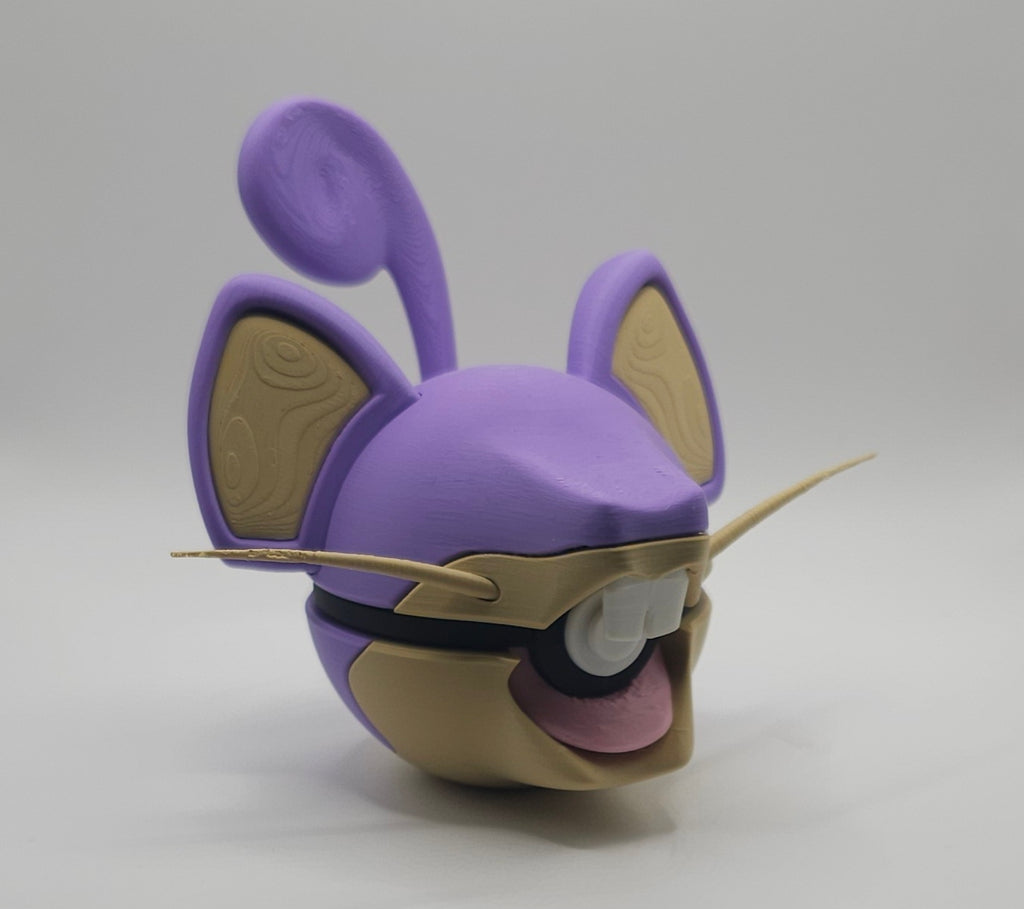 Pokemon Character Design - 3D Printed Pokeball - Rattata - Unique Display Collectible