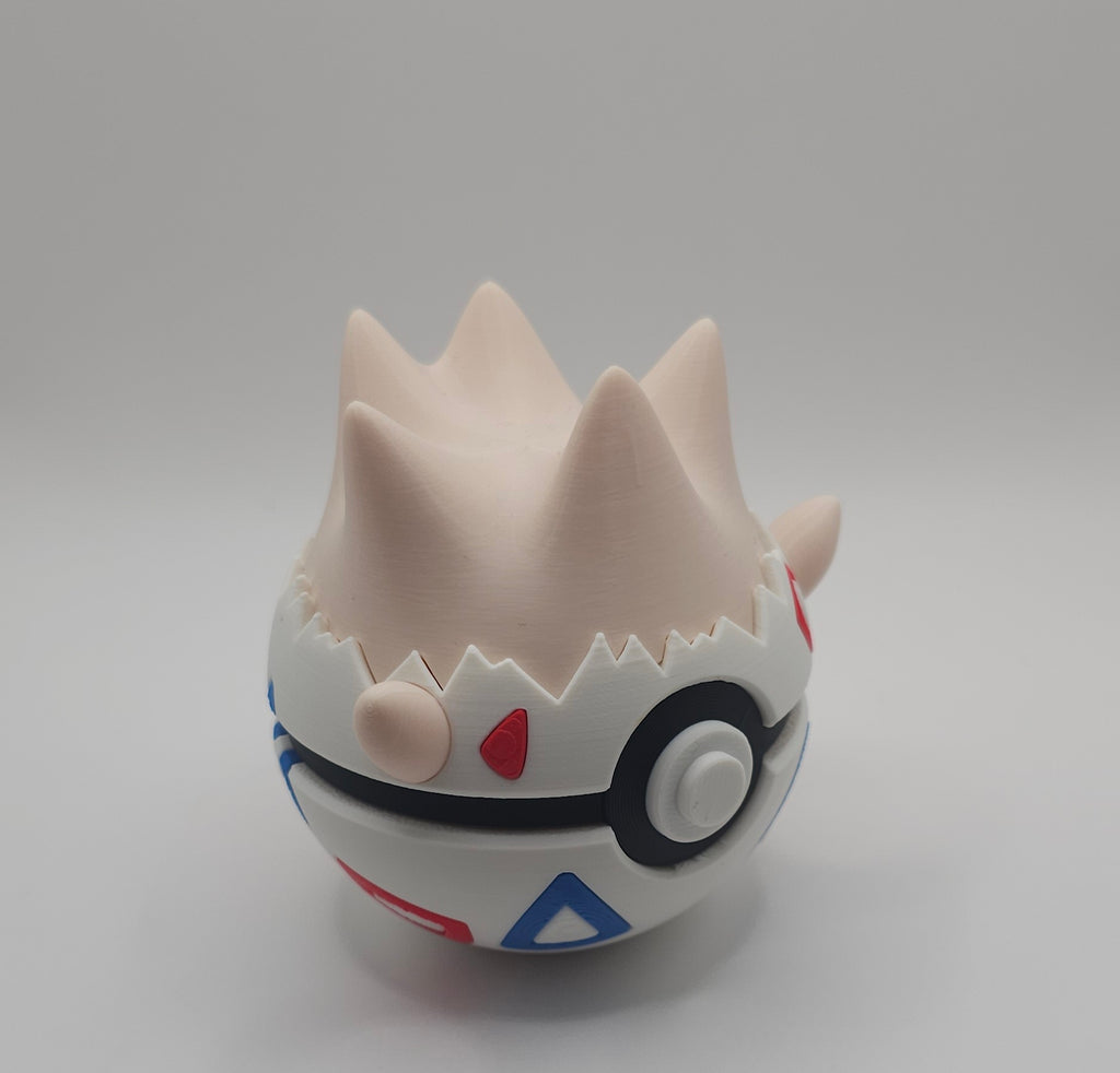 Pokemon Character Design - 3D Printed Pokeball - Togepi - Unique Display Collectible