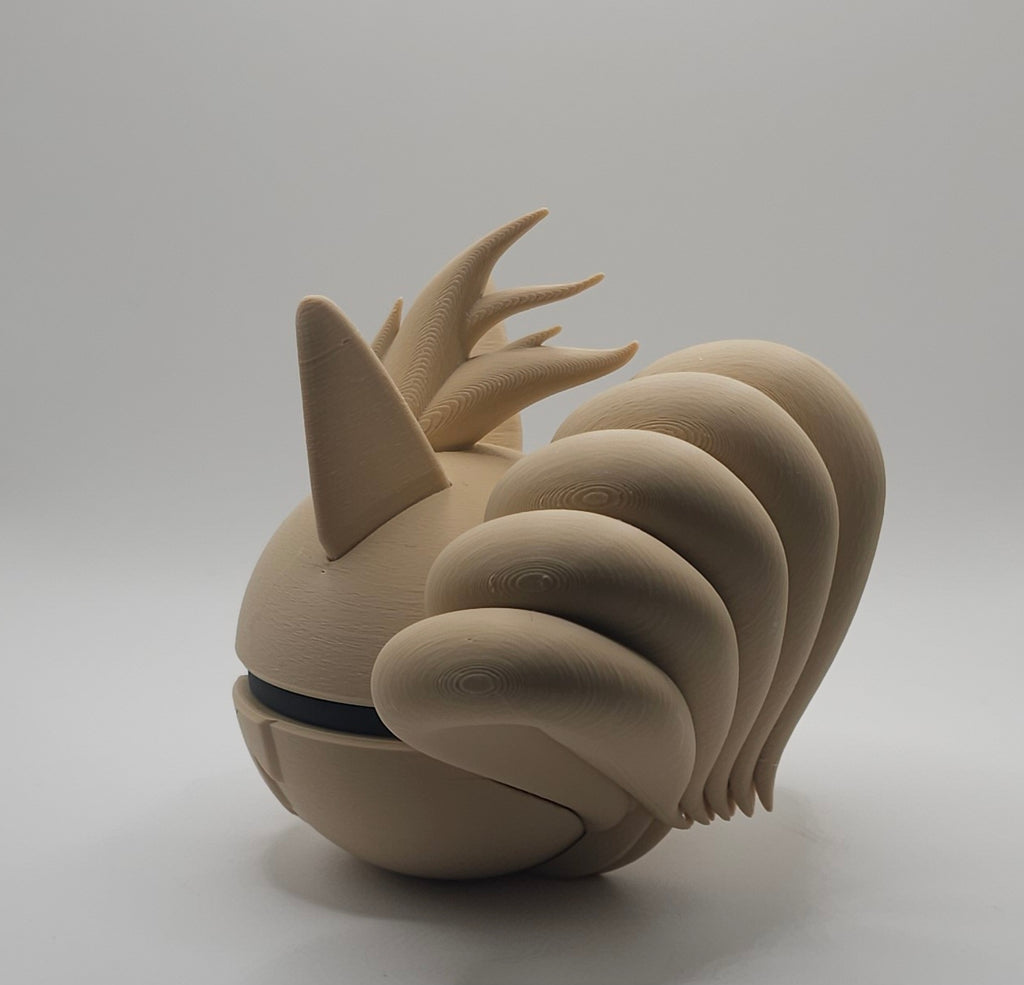 Pokemon Character Design - 3D Printed Pokeball - Ninetales - Unique Display Collectible
