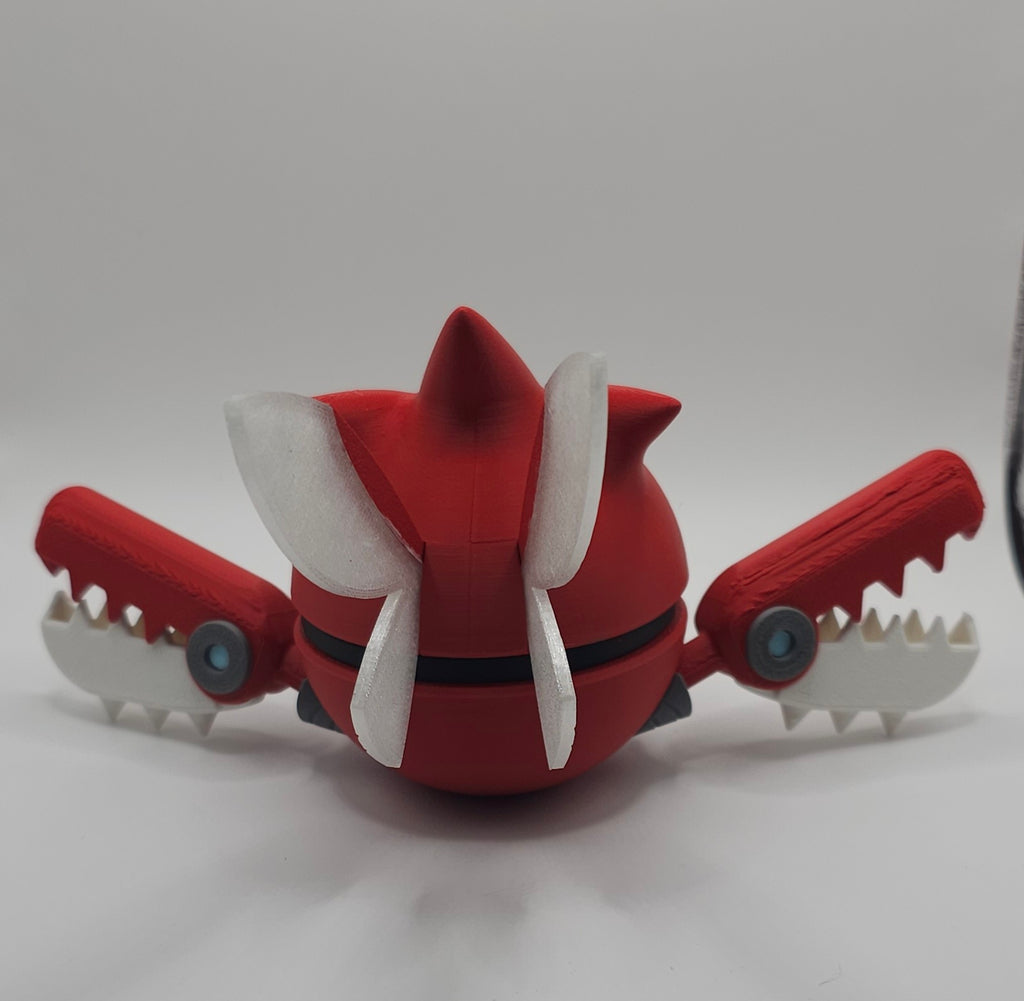 Pokemon Character Design- 3D Printed Pokeball- Mega Scizor- Unique Display Collectible