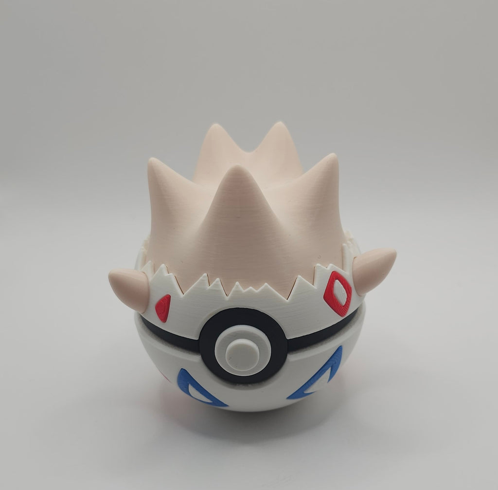 Pokemon Character Design - 3D Printed Pokeball - Togepi - Unique Display Collectible