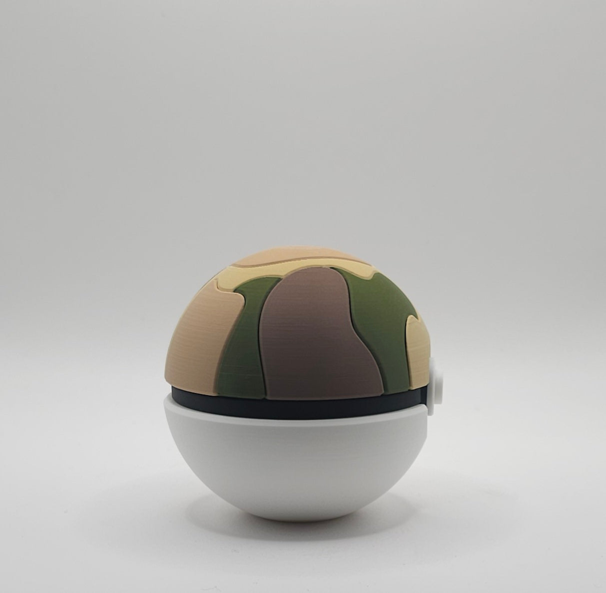 Pokemon 3D Printed Pokeball- Safari Ball Design- Unique Display Collectible