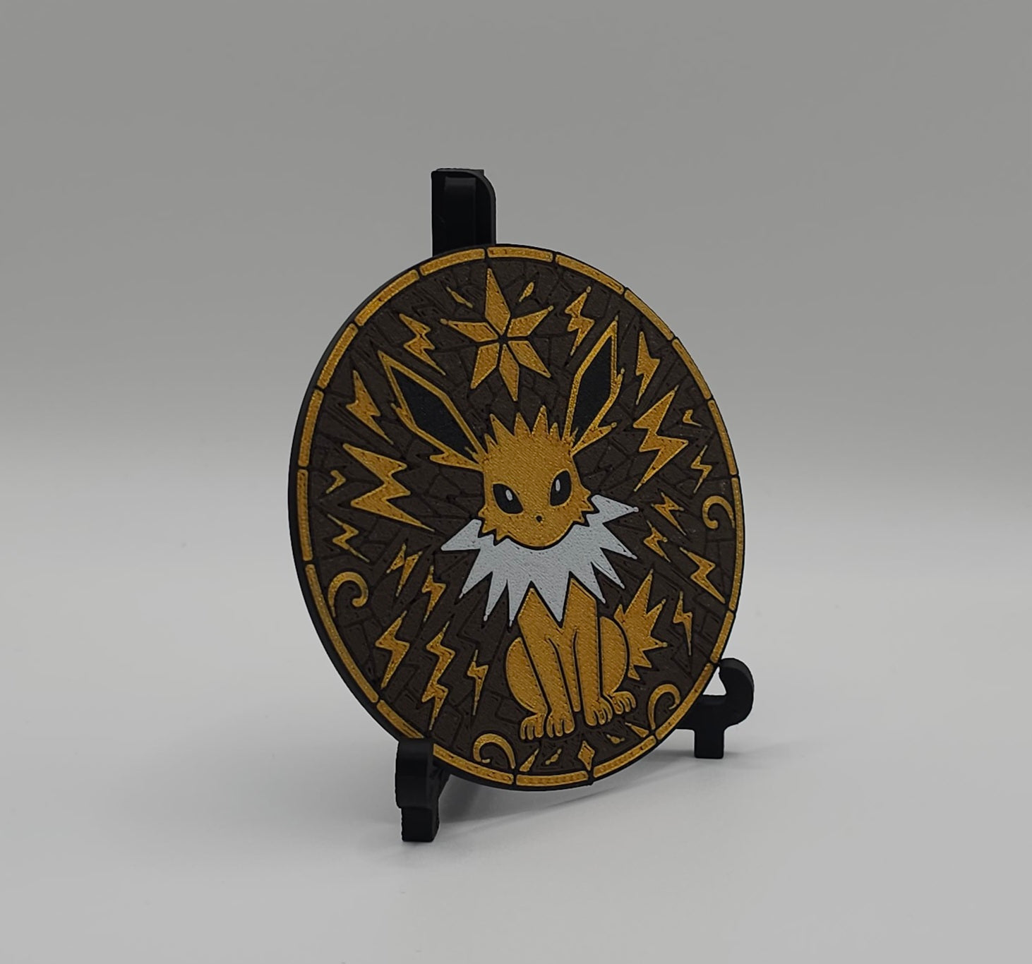 Pokemon Eeveelutions Stained Glass Inspired- 3D Printed Wall/Door Decor- Unique Display Collectible
