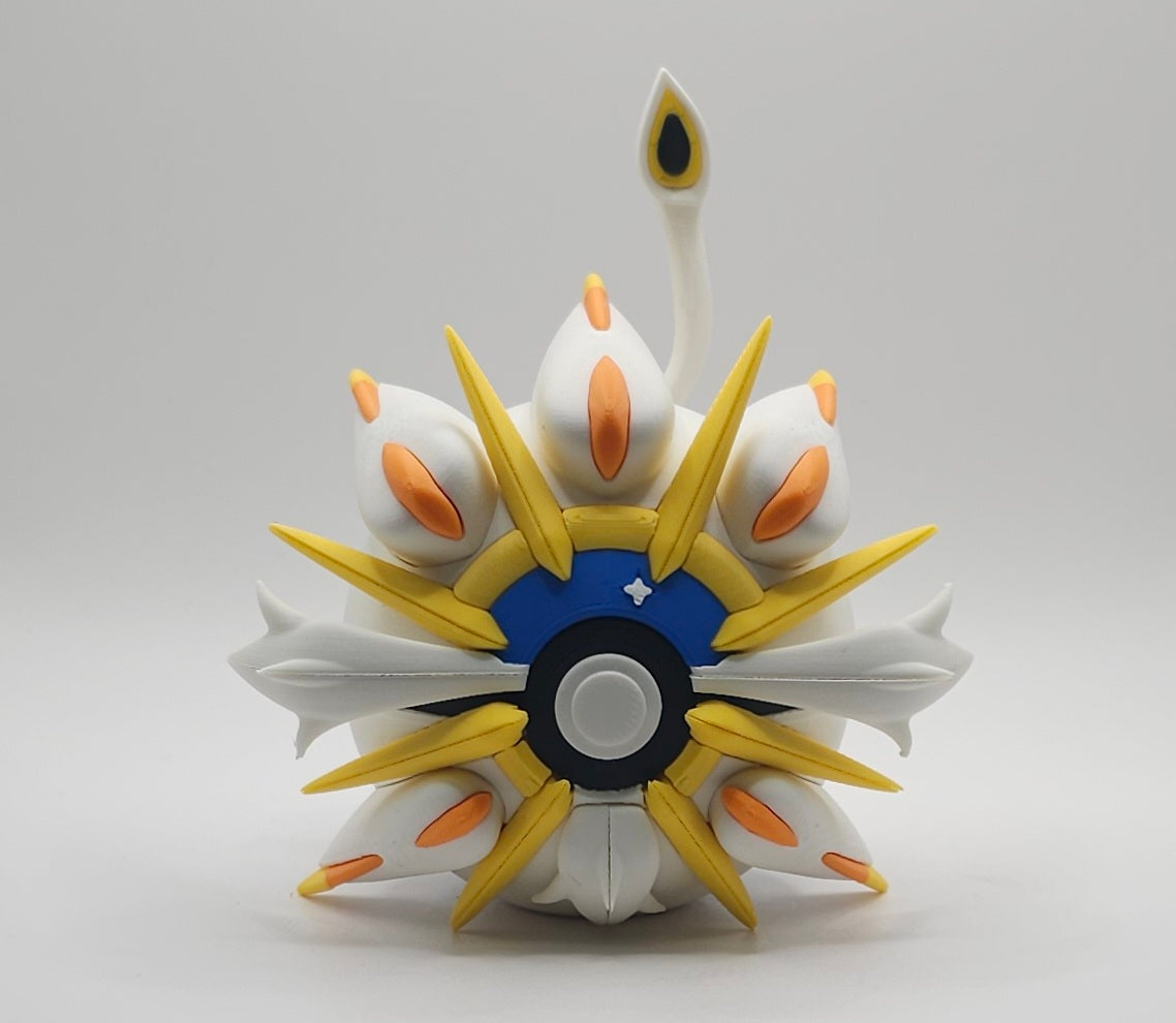 Pokemon Character Design- 3D Printed Pokeball- Solgaleo- Unique Display Collectible
