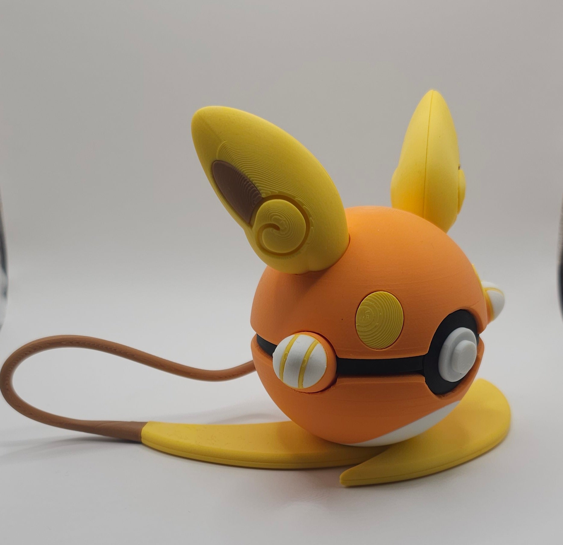 Pokemon Character Design- 3D Printed Pokeball- Alolan Raichu- Unique Display Collectible