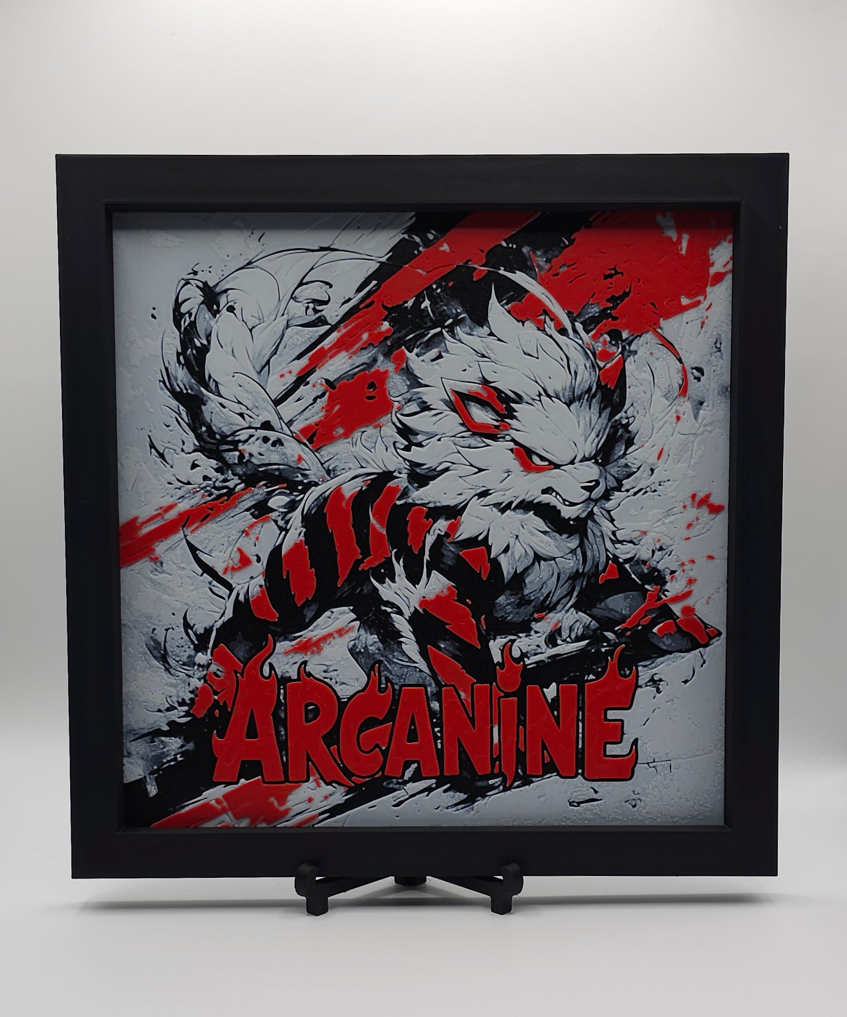 Pokemon Inspired Design - Arcanine - 3D Printed HueForge Wall Art - Unique Display Collectible