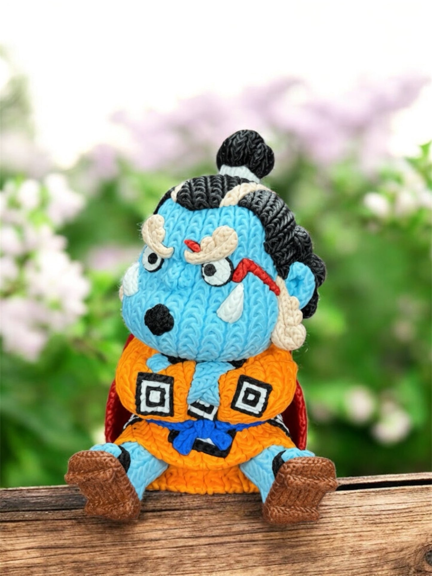 Knitted Design - 3D Printed One Piece Inspired Character Figures - Unique Display Collectibles