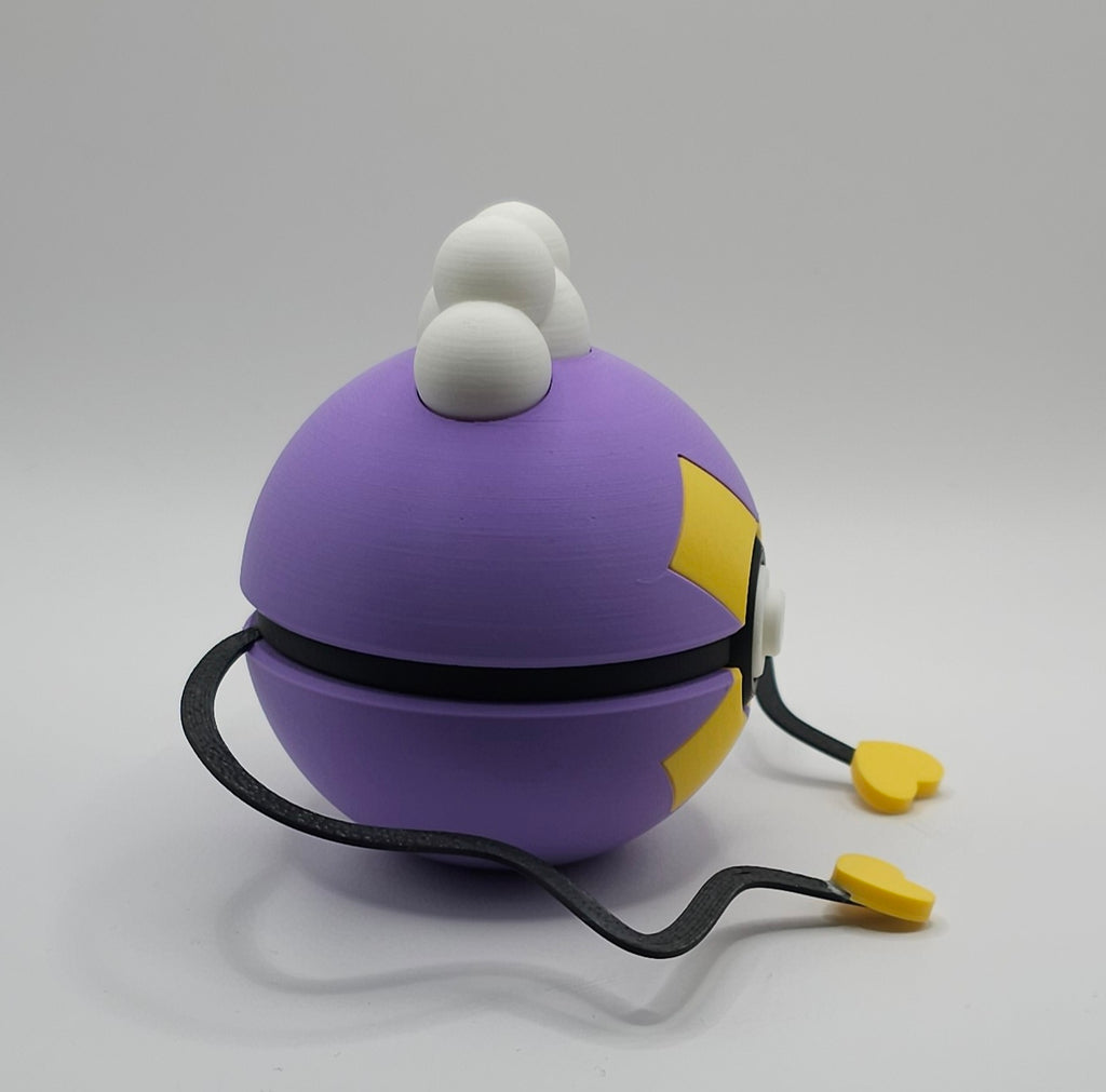 Pokemon Character Design- 3D Printed Pokeball- Drifloon - Unique Display Collectible