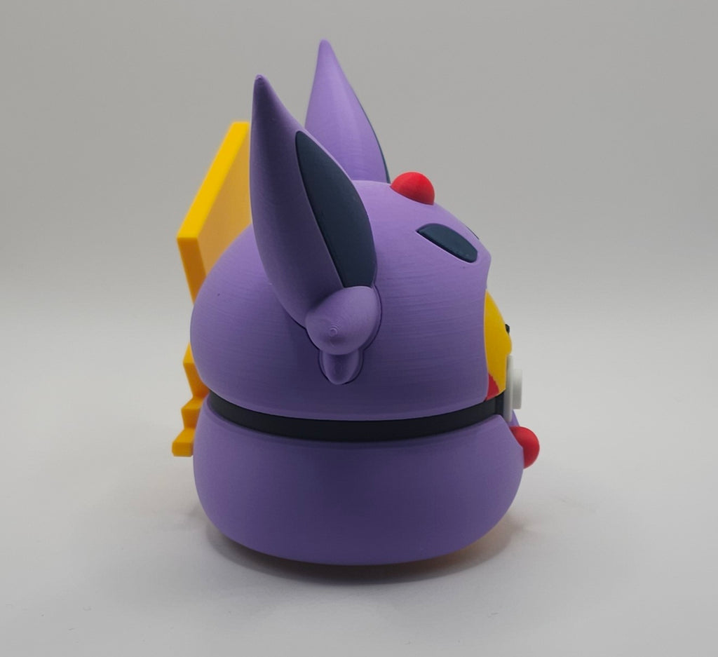 Pokemon Pikachu-Umbreon Poncho Design- 3D Printed Pokeball- Unique Display Fan Art Collectible