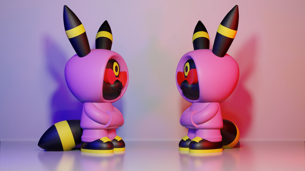 Urban Umbreon Design Figure - 3D Printed - Unique Display Collectible