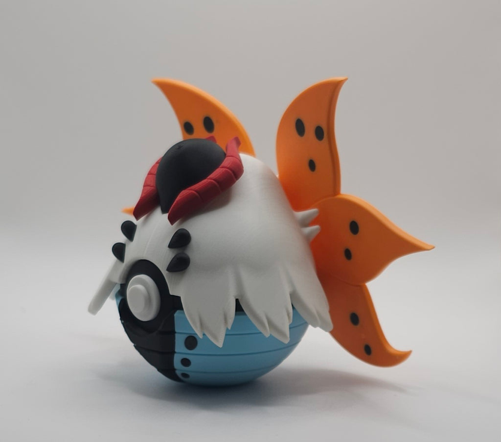 Pokemon Character Design - 3D Printed Pokeball - Volcarona - Unique Display Collectible