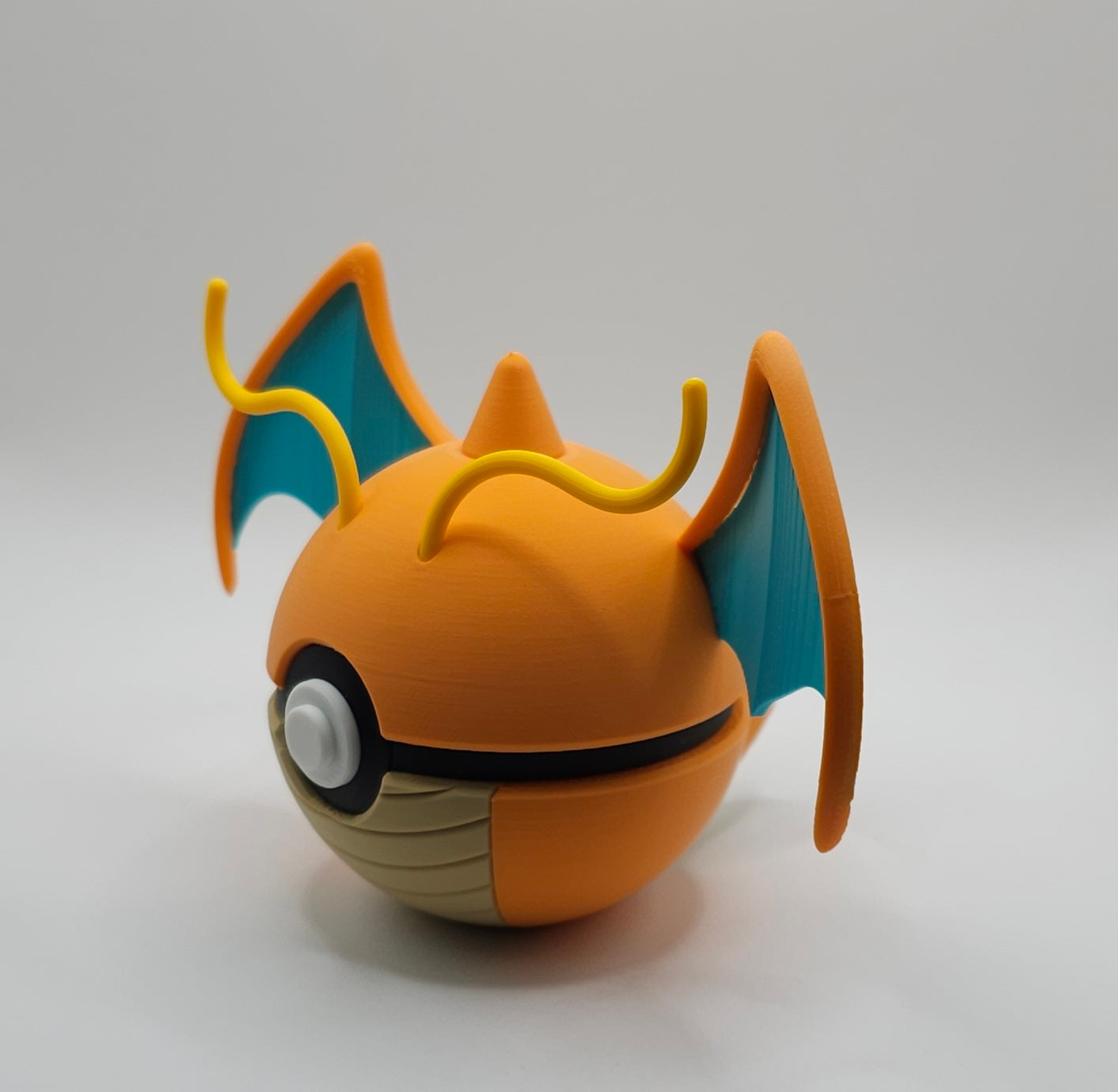 Pokemon Character Design- 3D Printed Pokeball - Dragonite - Unique Display Collectible