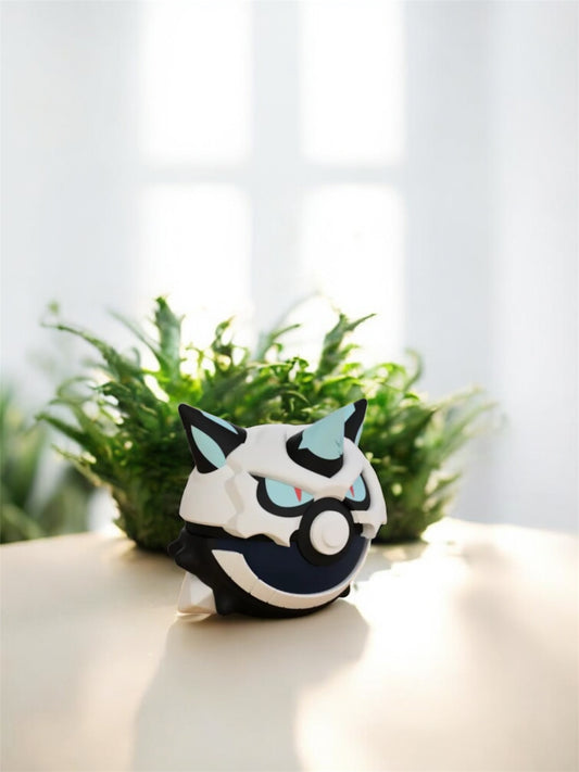 Pokemon Character Design- 3D Printed Pokeball- Mega Glalie- Unique Display Collectible