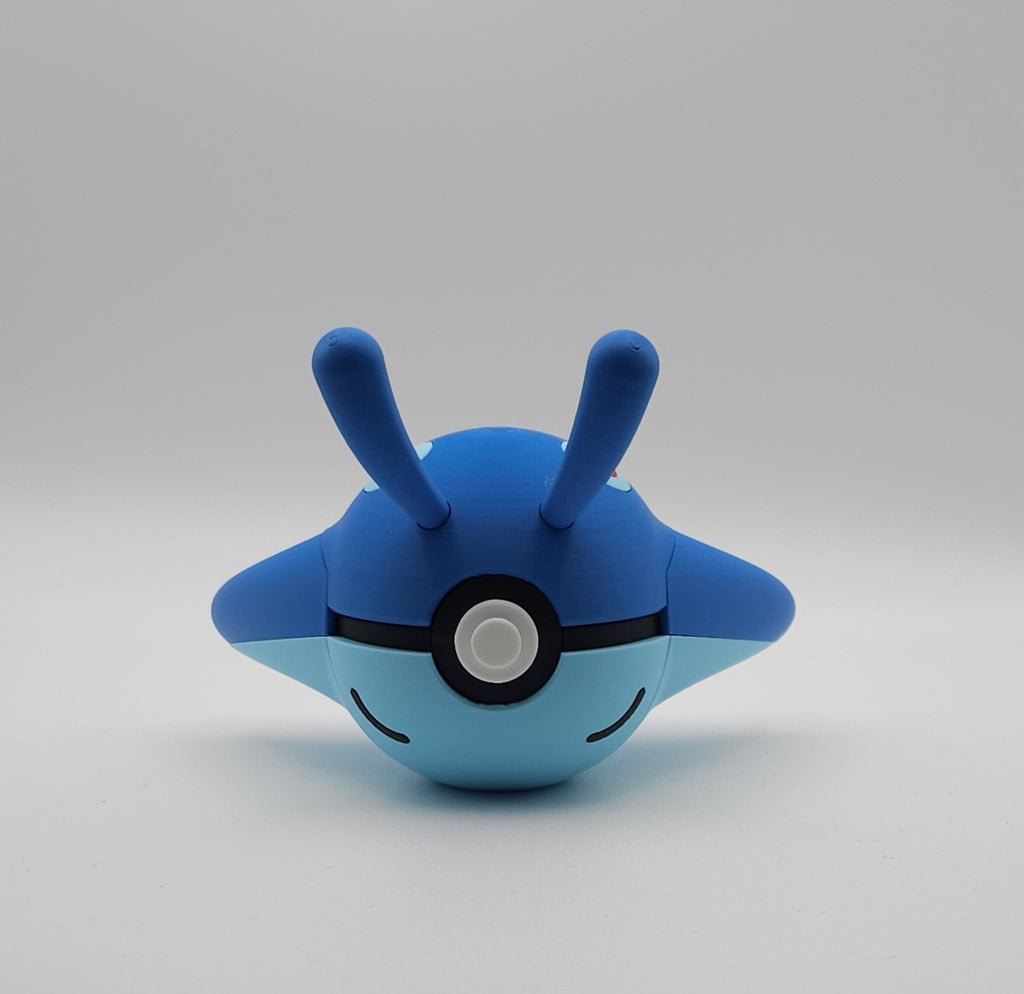 Pokemon Character Design- 3D Printed Pokeball- Mantyke- Unique Display Collectible