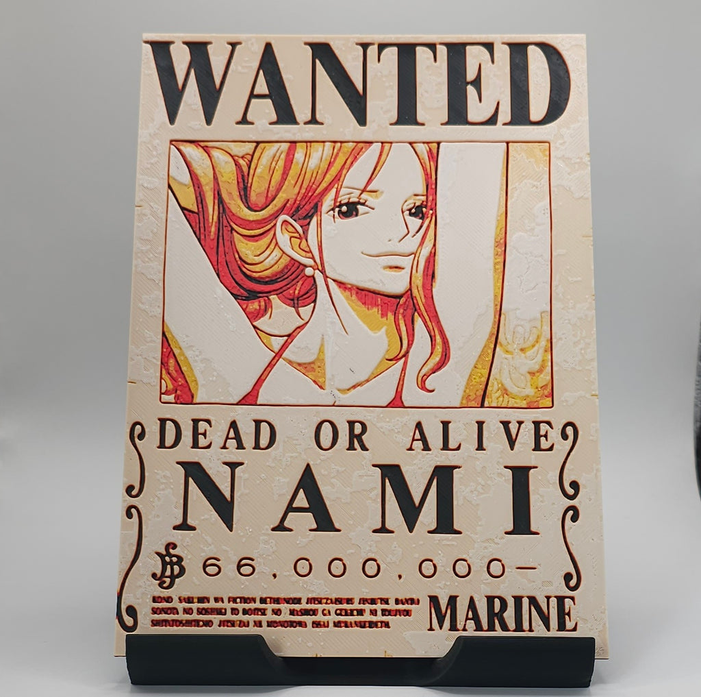 One Piece Inspired Wanted Character Posters- 3D Printed Hueforge- Unique Display Fan Art Collectible