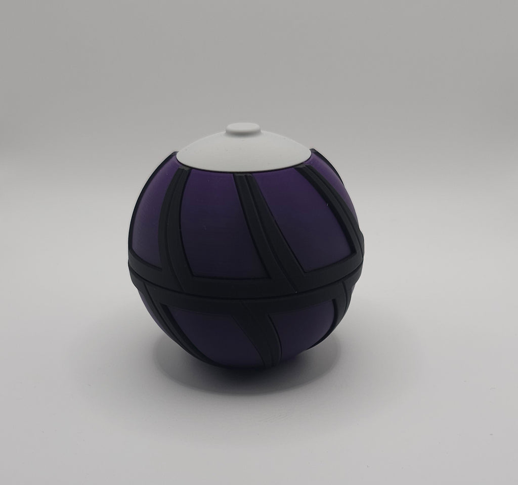 Pokemon 3D Printed Pokeball- Dark Ball Design- Unique Fan Art Collectible