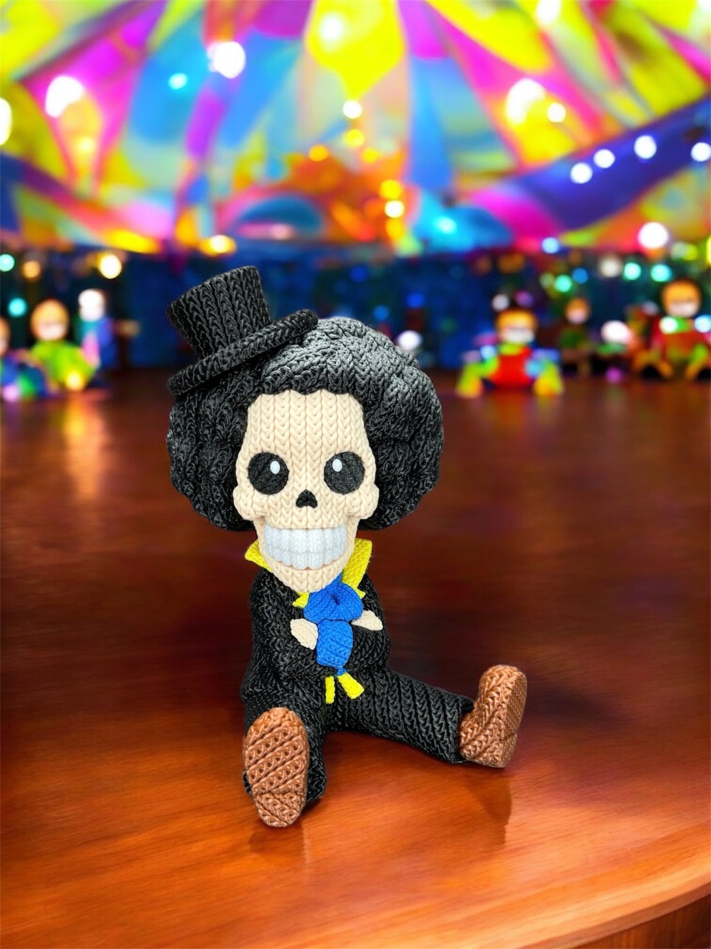 Knitted Design - 3D Printed One Piece Inspired Character Figures - Unique Display Collectibles