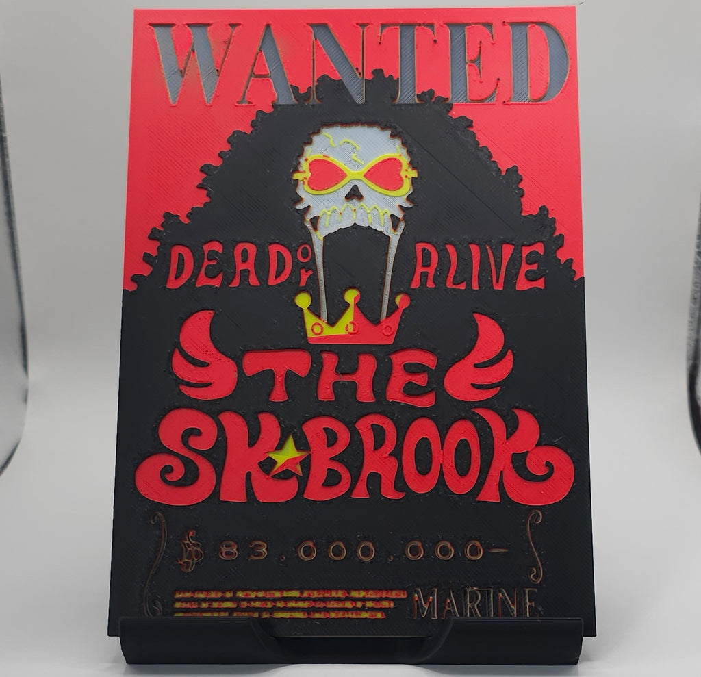 One Piece Inspired Wanted Character Posters- 3D Printed Hueforge- Unique Display Fan Art Collectible