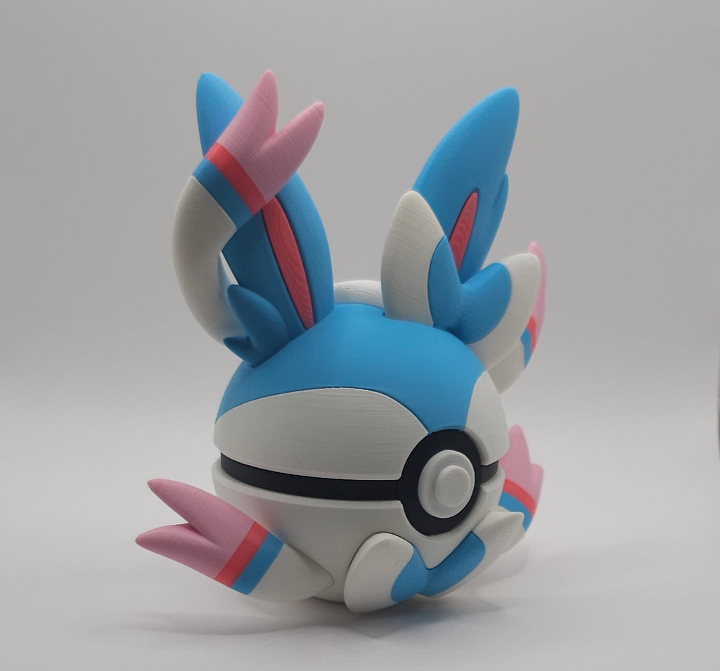 Sylveon Character Design- 3D Printed Display Ball- Unique Display Collectible