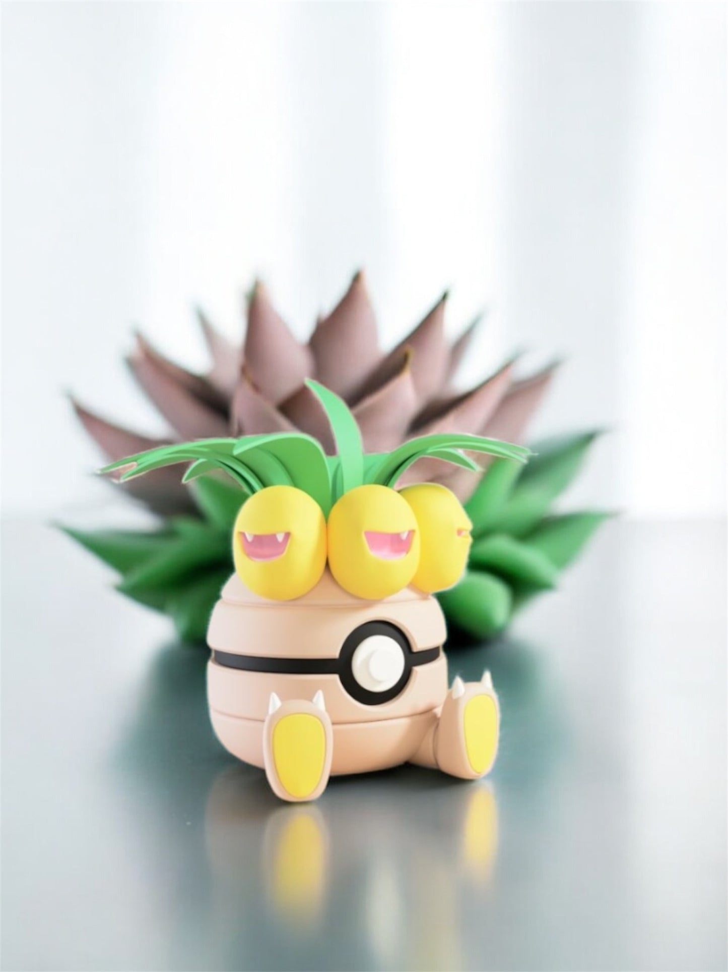Pokemon Character Design- 3D Printed Pokeball- Exeggcute & Exeggutor- Unique Display Collectible