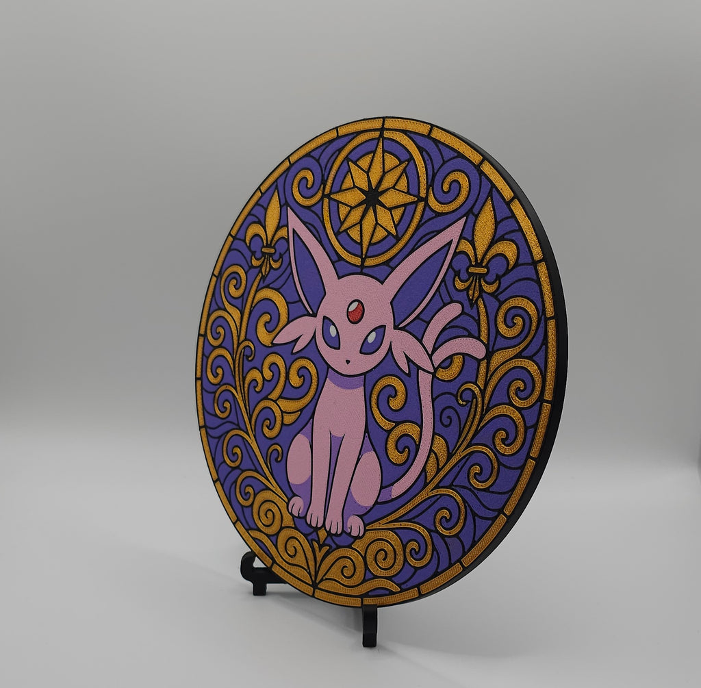 Eeveelutions Stained Glass Inspired- 3D Printed Wall/Door Decor