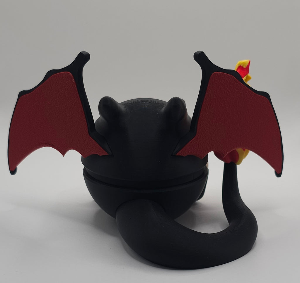 Pokemon Character Design 3D Printed Pokeball - Charizard - Unique Display Collectible