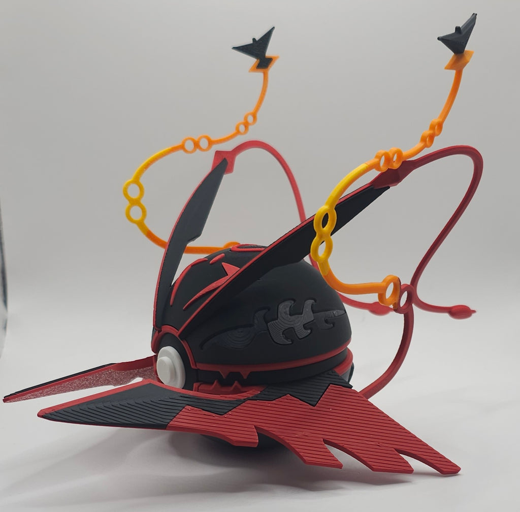 Mega Rayquaza Pokemon Character Design- 3D Printed Pokeball- Unique Display Collectible