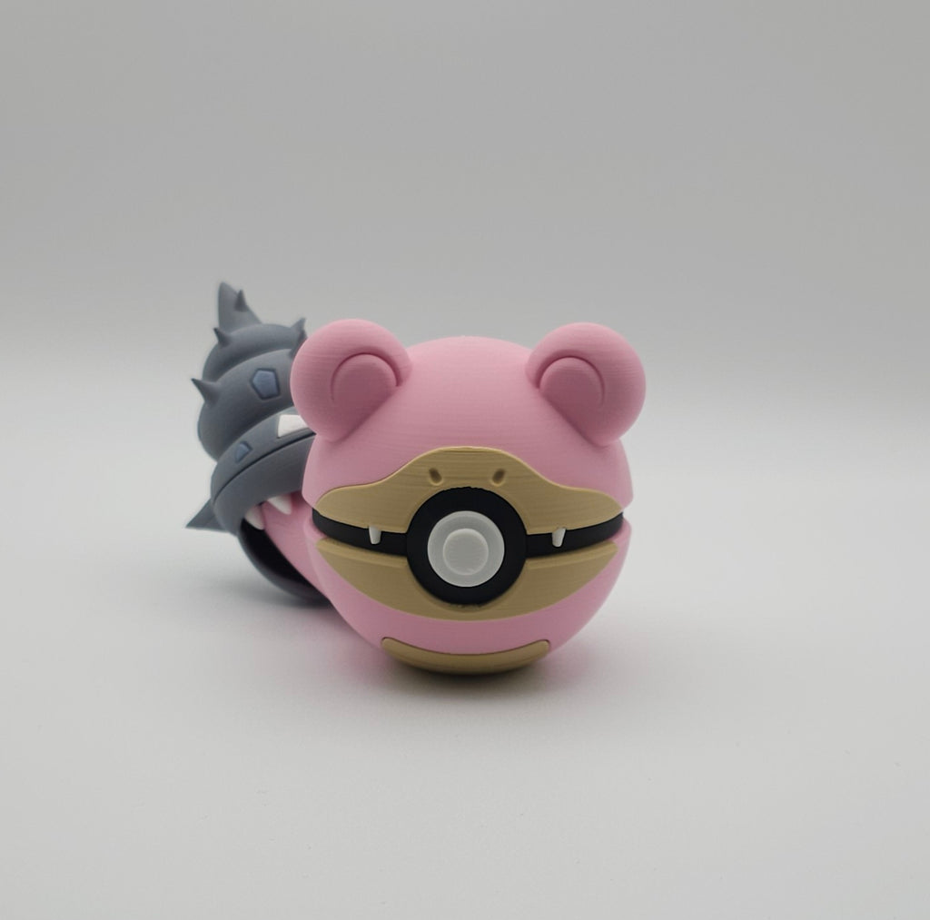 Pokemon Character Design- 3D Printed Pokeball- Slowbro - Unique Display Collectible