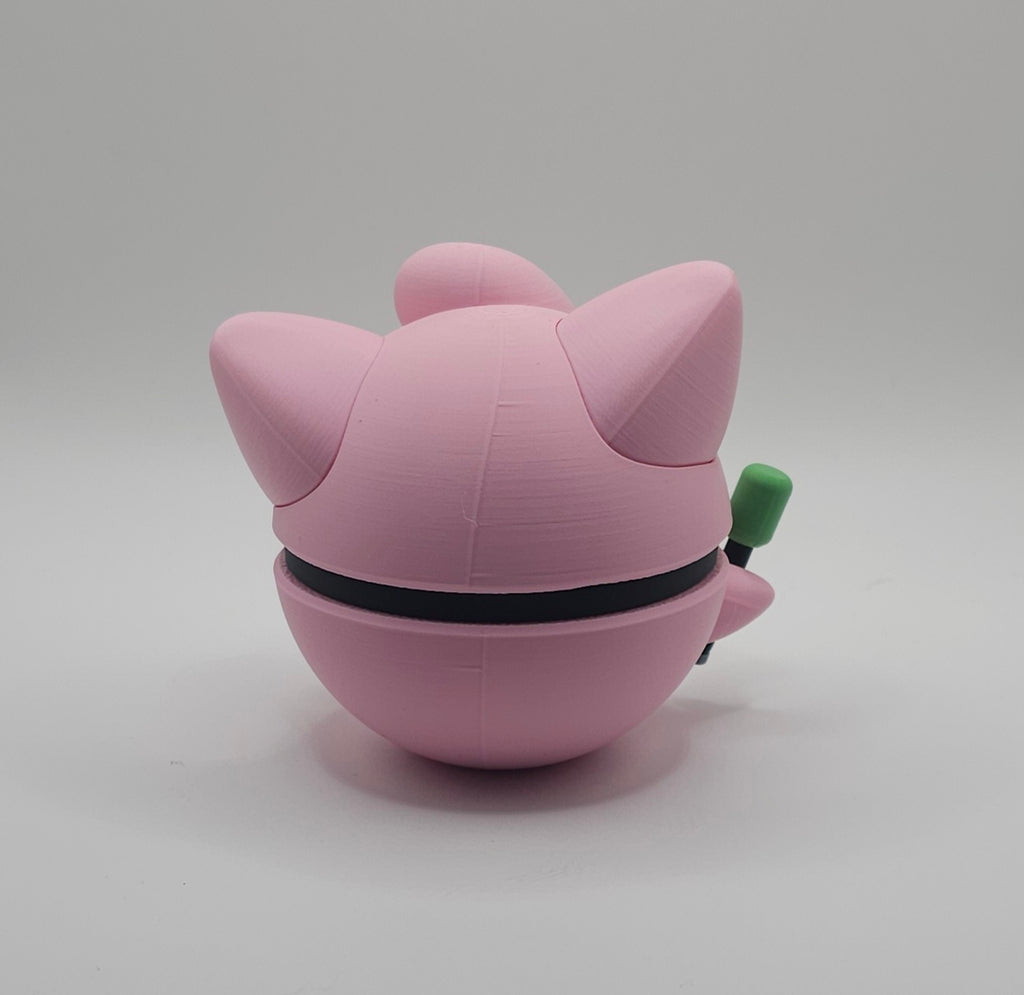 Pokemon Character Design 3D Printed Pokeball - Jigglypuff - Unique Display Collectible