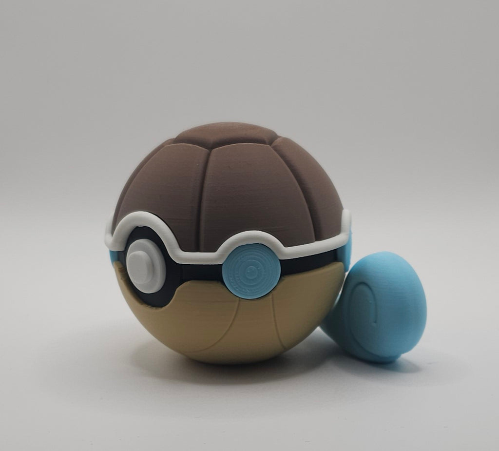 Pokemon Character Design 3D Printed Pokeball - Squirtle - Unique Display Collectible