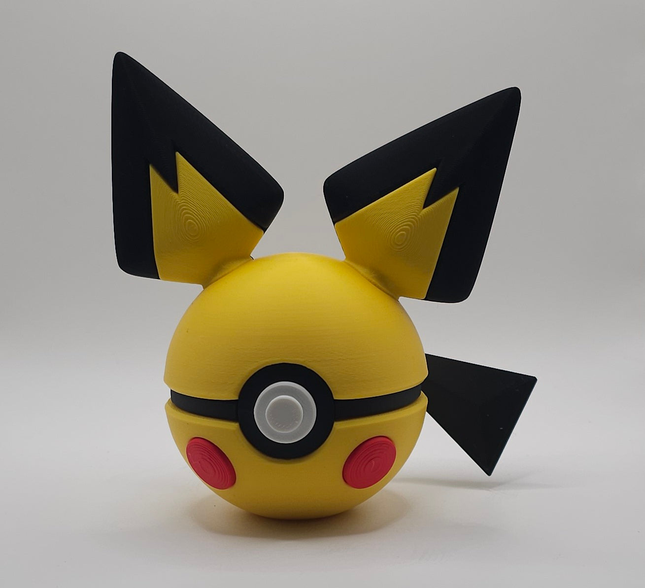 Pokemon Character Design- 3D Printed Pokeball- Pichu- Unique Display Collectible