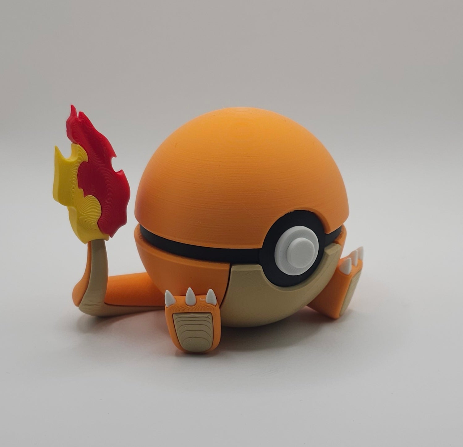 Pokemon Character Design- 3D Printed Pokeball- Charmander- Unique Display Collectible