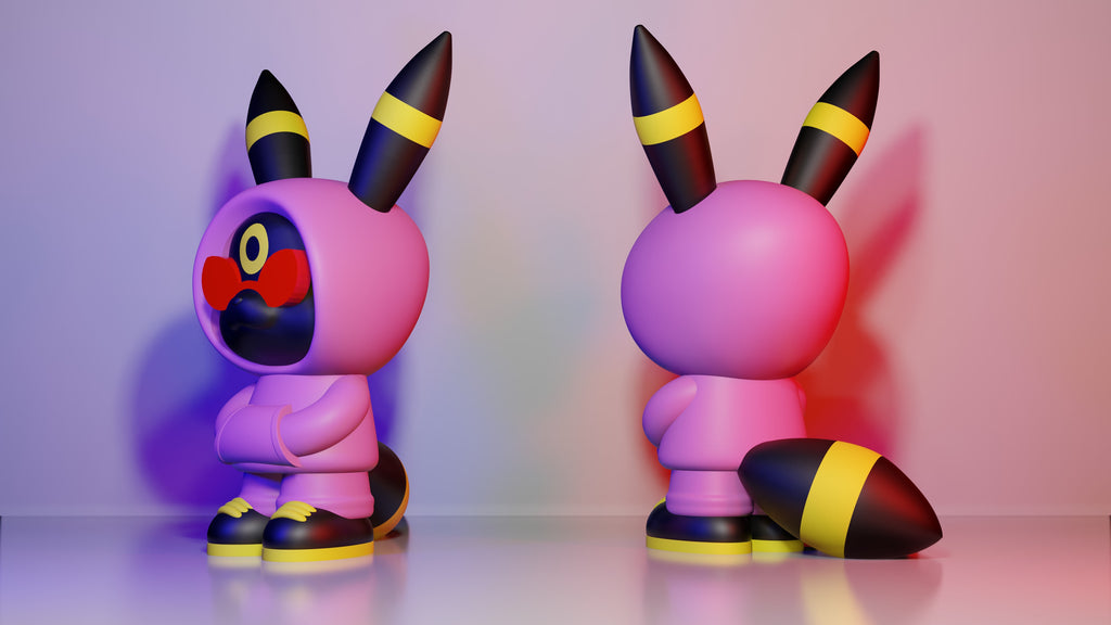 Urban Umbreon Design Figure - 3D Printed - Unique Display Collectible