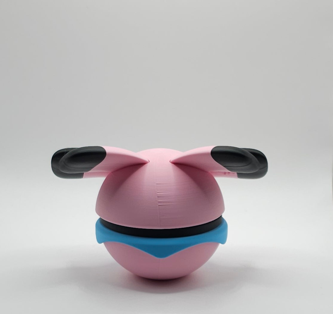 Pokemon Character Design- 3D Printed Pokeball- Snubbull - Unique Display Collectible