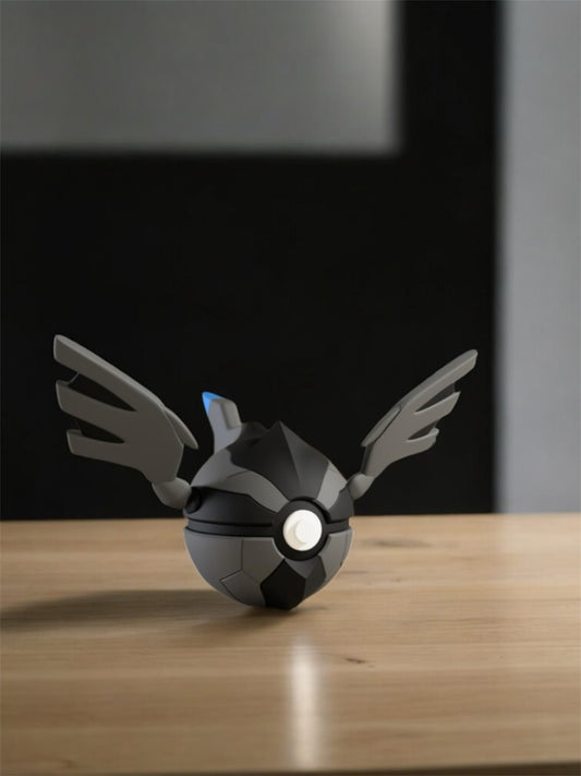 Pokemon Character Design - 3D Printed Pokeball - Zekrom - Unique Display Collectible