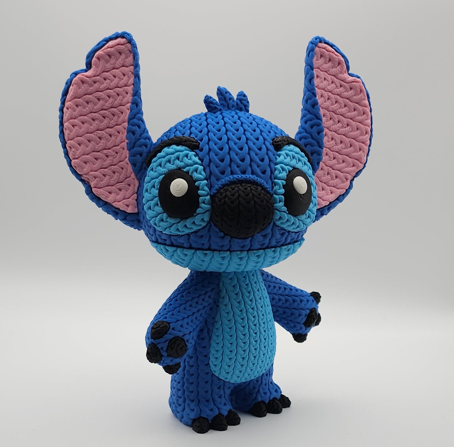 Knitted Design - 3D Printed Lilo & Stitch Inspired Character Figures - Unique Display Collectible