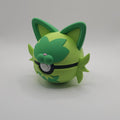 Pokemon Character Design- 3D Printed Pokeball- Sprigatito- Unique Display Collectible