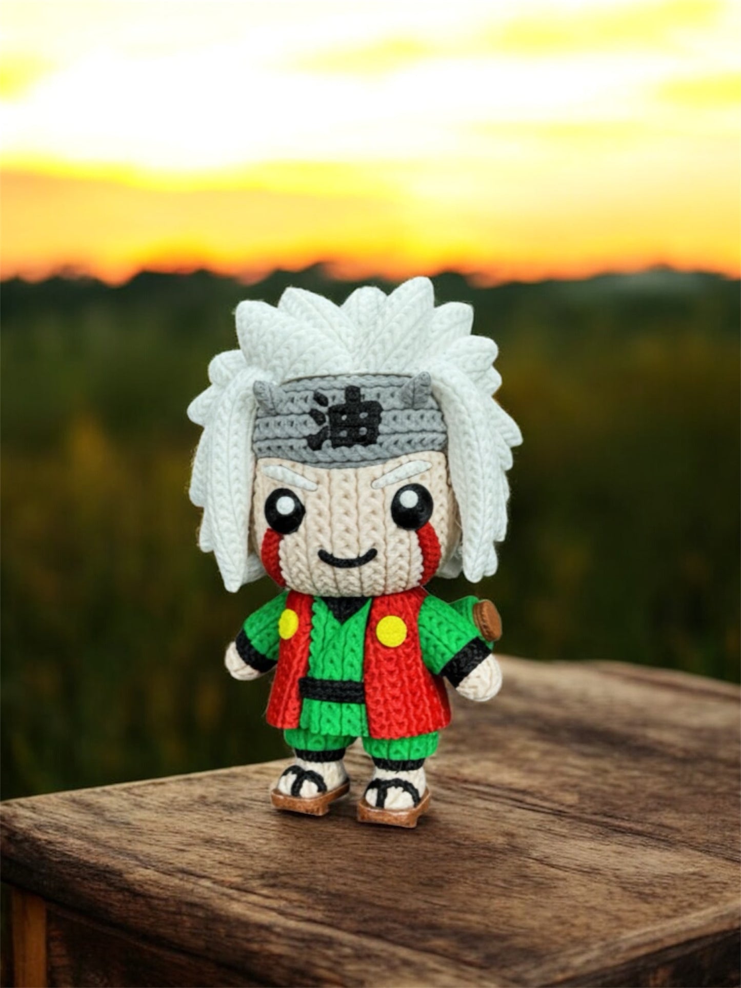 Knitted Design - 3D Printed Naruto inspired Character Figures - Unique Display Collectibles