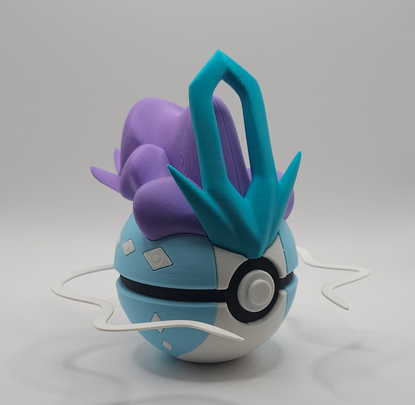 Pokemon Character Design - 3D Printed Pokeball - Suicune - Unique Display Collectible