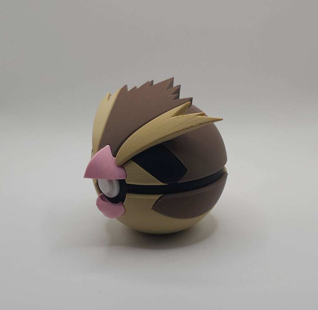 Pokemon Character Design - 3D Printed Pokeball - Pidgey- Unique Display Collectible