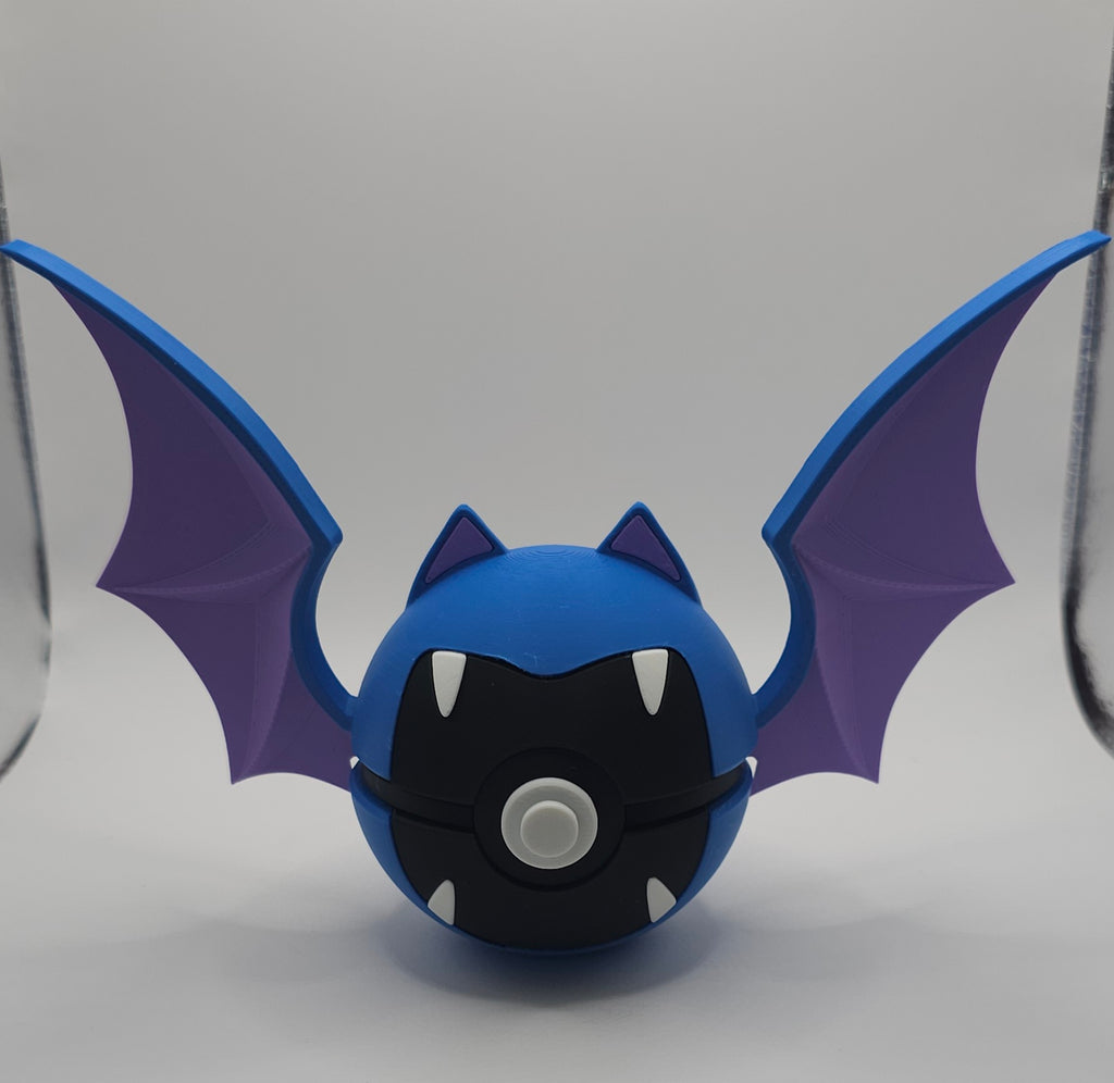 Pokemon Character Design - 3D Printed Pokeball - Golbat - Unique Display Collectible